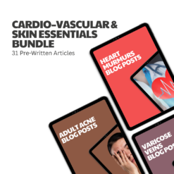 Cardio–Vascular & Skin Essentials Bundle – 31 Pre-Written Articles